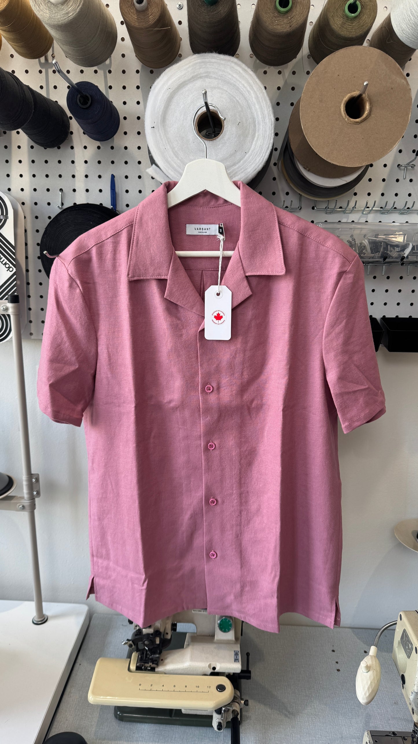 Varsant Casual Shirt Roma Stretch Linen - Vintage Rose