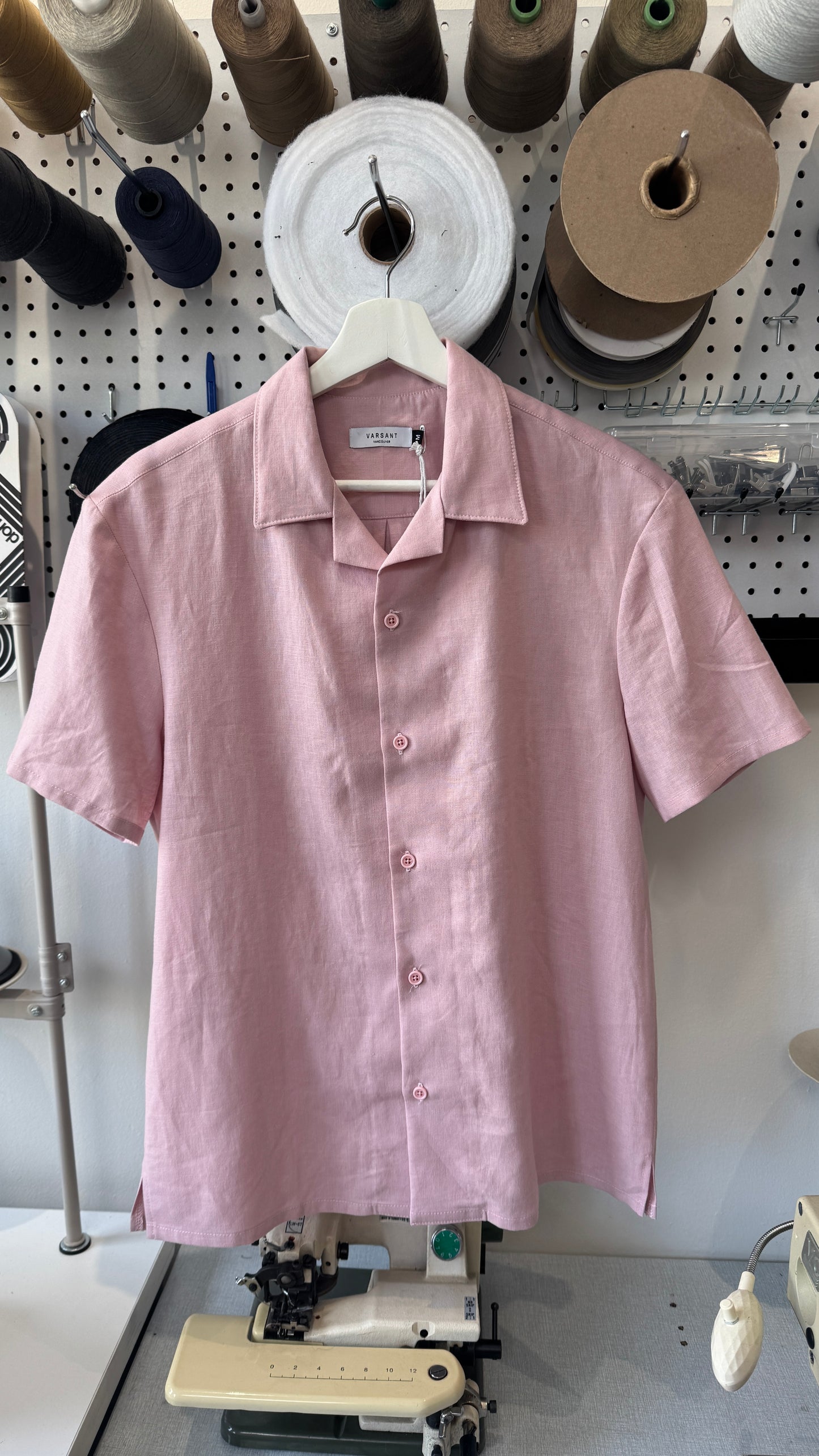 Varsant Casual Shirt Light Linen - Muted Rose