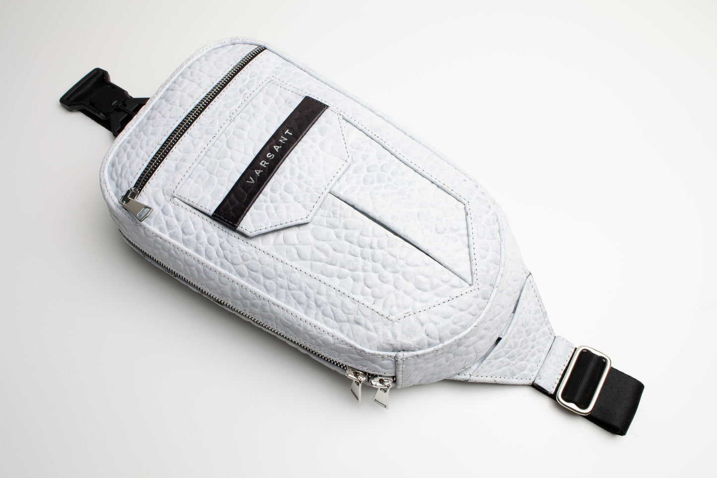 VARSANT Crossbody Sling Bag 3L – Crackle White Leather